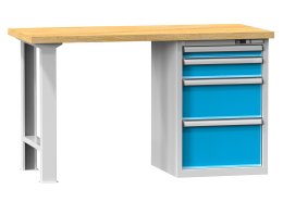 Werkbänke der F Reihe, B x H x T 1500 x 880-890 x 700-800 mm (6 Ausführungen)