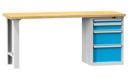 Werkbänke der F Reihe, B x H x T 2500 x 880-890 x 700-800 mm (6 Ausführungen)