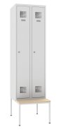 Garderobenschrank Sum 320 W mit untergebauter Sitzbank P321 W