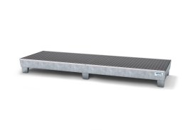Auffangwanne mit Rost classic-line, mit Füßen, für 4 Fässer