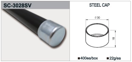 Edelstahlabschlusskappe SC-3028SV - 1
