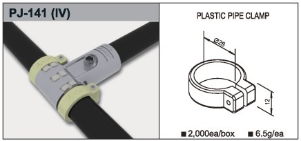 Fixierklemme PJ-141, Kunststoff - 1