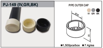 Stopfen PJ-149BK, Kunststoff - 1