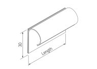 Etikettenhalter LH-3015CS, 150 x 30 mm - 2