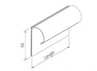 Etikettenhalter LH-5030CL, 300 x 55 mm - 2