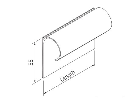 Etikettenhalter LH-5030CL, 300 x 55 mm - 2