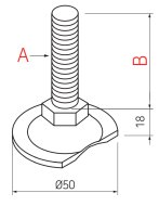 Einschraubfuß  AD-5012MSM - 2