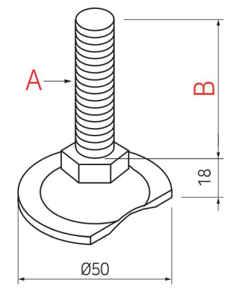 Einschraubfuß  AD-5012MSM - 2