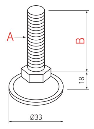Einschraubfuß  AD-3010MSM - 2