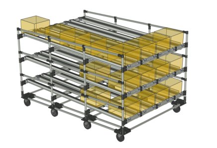 FIFO-Schwerkraftregal mit Rollen 22110953 - 5
