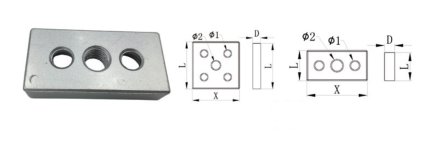 Flansch für Profile KFD-4040. - 1