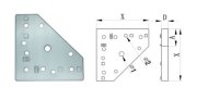 Eckflansch für Profile KFG-30
