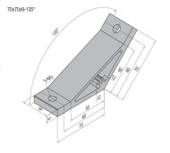 Winkel 135°, 70x70x9 mm. - 2