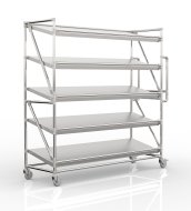 Regalwagen für Behälter mit schrägen Regalböden, Breite 1700 mm, SP17040 (3 Modelle) - 4