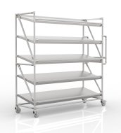 Regalwagen für Behälter mit schrägen Regalböden, Breite 1700 mm, SP17040 (3 Modelle) - 1
