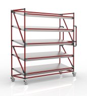 Regalwagen für Behälter mit schrägen Regalböden, Breite 1700 mm, SP17040 (3 Modelle) - 2