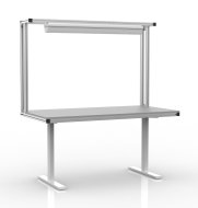 Elektrisch höhenverstellbarer Tisch aus Aluminiumprofilen