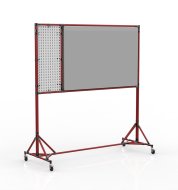 Eine beidseitige magnetische Tafel mit Lochwand 24042531 - 2