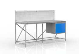 Werkbank mit Lochplatte 240408311, Breite 2000 mm
