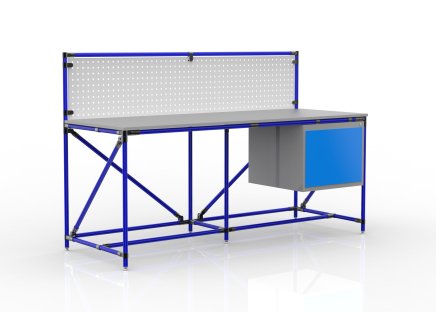 Werkbank mit Lochplatte 240408311, Breite 2000 mm - 3