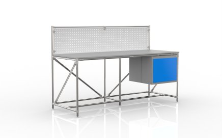 Werkbank mit Lochplatte 240408311, Breite 2000 mm - 4