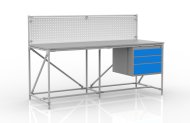Werkbank mit Lochplatte 24040839, Breite 2000 mm - 1