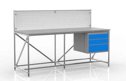 Werkbank mit Lochplatte 24040839, Breite 2000 mm - 4