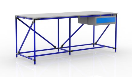 Werkbank mit Container mit einer Schublade Breite 2000 mm, 240405313 - 3