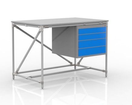 Werkbank mit Container mit vier Schubladen 24040533 (3 Modelle) - 1