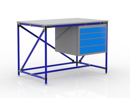 Werkbank mit Container mit vier Schubladen 24040533 (3 Modelle) - 3