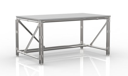 Höhenverstellbarer Tisch aus Rohrsystem 24041230 - 4