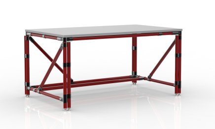 Höhenverstellbarer Tisch aus Rohrsystem 24041230 - 2