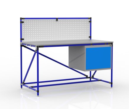 Werkbank mit Lochplatte 24040835, Breite 1500 mm - 3
