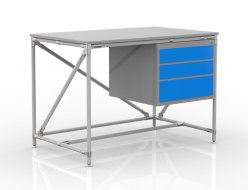 Werkbank mit Container mit drei Schubladen 24040532 (3 Modelle