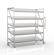 Regalwagen für Behälter mit schrägen Regalböden, Breite 1700 mm, SP17060 - 4