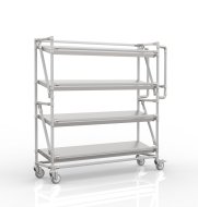 Regalwagen für Behälter mit schrägen Regalböden, Breite 1300 mm, SP13030 (4 Modelle) - 1