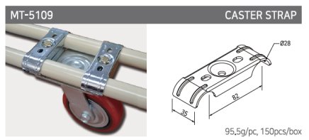 Rohrhalter für Räder mit Platte MT-5109 - 1