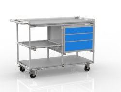 Werkstattwagen aus einem Rohrsystem nach Maß mit Container 22082105