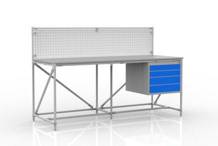 Werkbank mit Lochplatte 240408310, Breite 2000 mm - 1