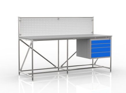 Werkbank mit Lochplatte 240408310, Breite 2000 mm - 4