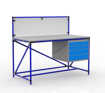 Werkbank mit Lochplatte 24040834, Breite 1500 mm - 3