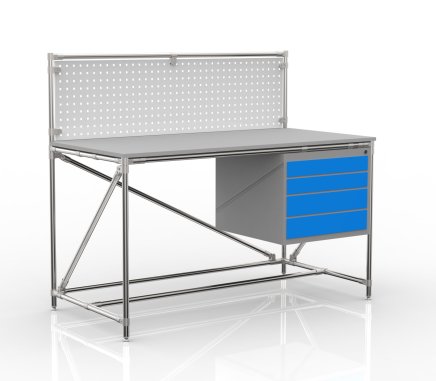 Werkbank mit Lochplatte 24040834, Breite 1500 mm - 4