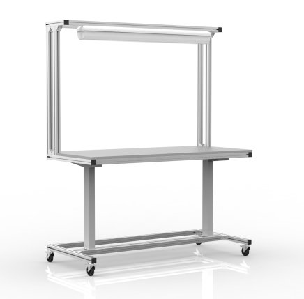 Elektrisch höhenverstellbarer Tisch aus Aluminiumprofilen (zwei Varianten) - 1