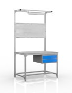 Werkbank aus Aluminiumprofilen, 2 Schubladen (verschiedene Varianten)