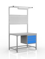 Werkbank aus Aluminiumprofilen, 3 Schubladen (verschiedene Varianten)