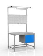 Werkbank aus Aluminiumprofilen, Container mit Türen (verschiedene Ausführungen)