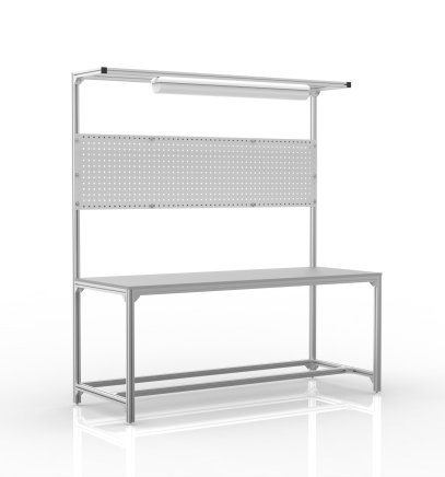 Werkbank aus Aluminiumprofilen mit Aufsatz (verschiedene Varianten) - 1