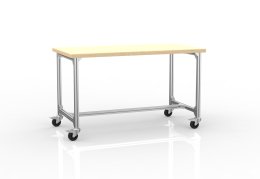 Fahrbarer Arbeitstisch aus Aluminiumprofilen, Breite 1500 mm