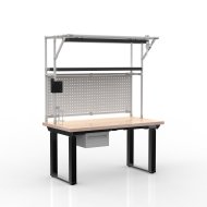 Elektrisch höhenverstellbarer Schreibtisch mit Container und einer Schublade 24111934