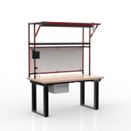 Elektrisch höhenverstellbarer Schreibtisch mit Container und einer Schublade 24111934 - 2
